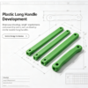 Plastic long handle development sheet with handle outlines, length and assembly requirements