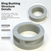 Ring bushing structure details showing the center bore, annular wall and rounded molded surface
