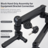 Molded hand grip assembly connected to an equipment bracket, instrument support and display stand