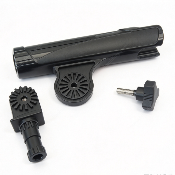 255 Custom adjustment handle set in black, a molded grip body with a toothed joint and a star knob