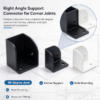 Right angle support connector stabilising a 90 degree joint with hole mounting and structural fitting