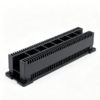 Long fin‑type heat‑dissipating module frame with dense cooling ribs and mounting lugs
