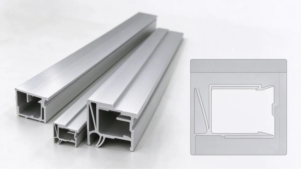 OEM custom aluminum extrusion profiles with precision CAD cross-section tooling design